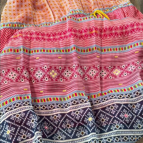 NWT Anthropology tanvi kedia Maxi Skirt tassels boho size M - Picture 6 of 7